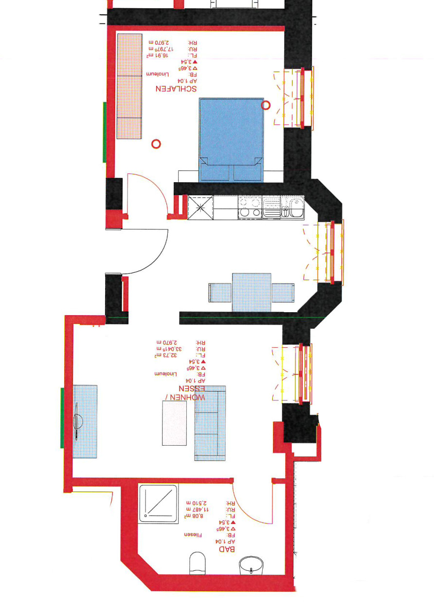 Grundriss Apartment 1.04